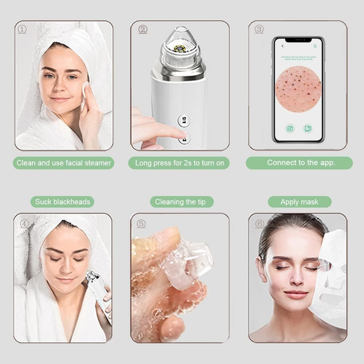 تمیز کننده قوی منافذ صورت با دوربین (تاییدیه FDA)