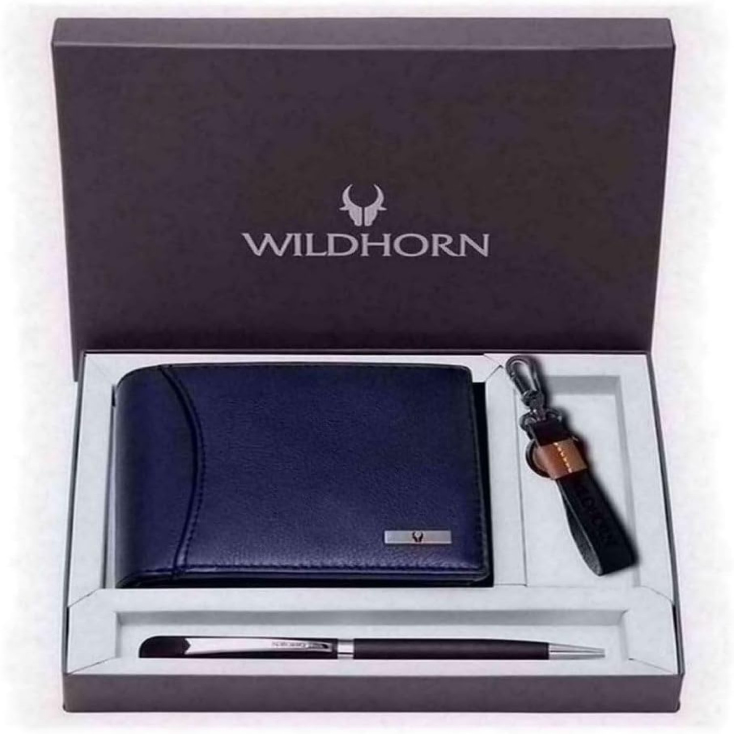 ست هدیه و کیف پول چرم اصل مردانه WildHorn