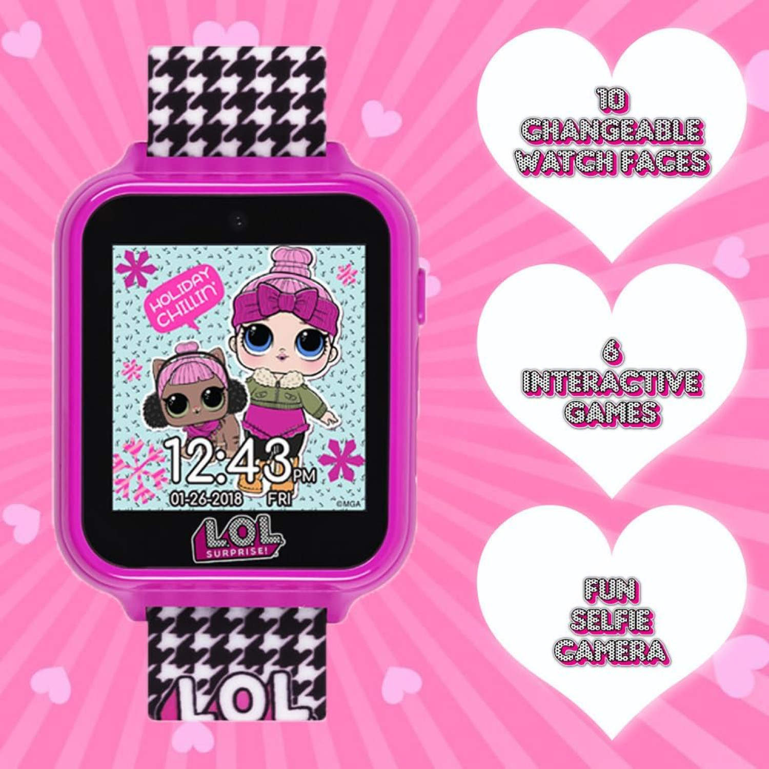 ساعت هوشمند لمسی L.O.L با دوربین سلفی و بازی