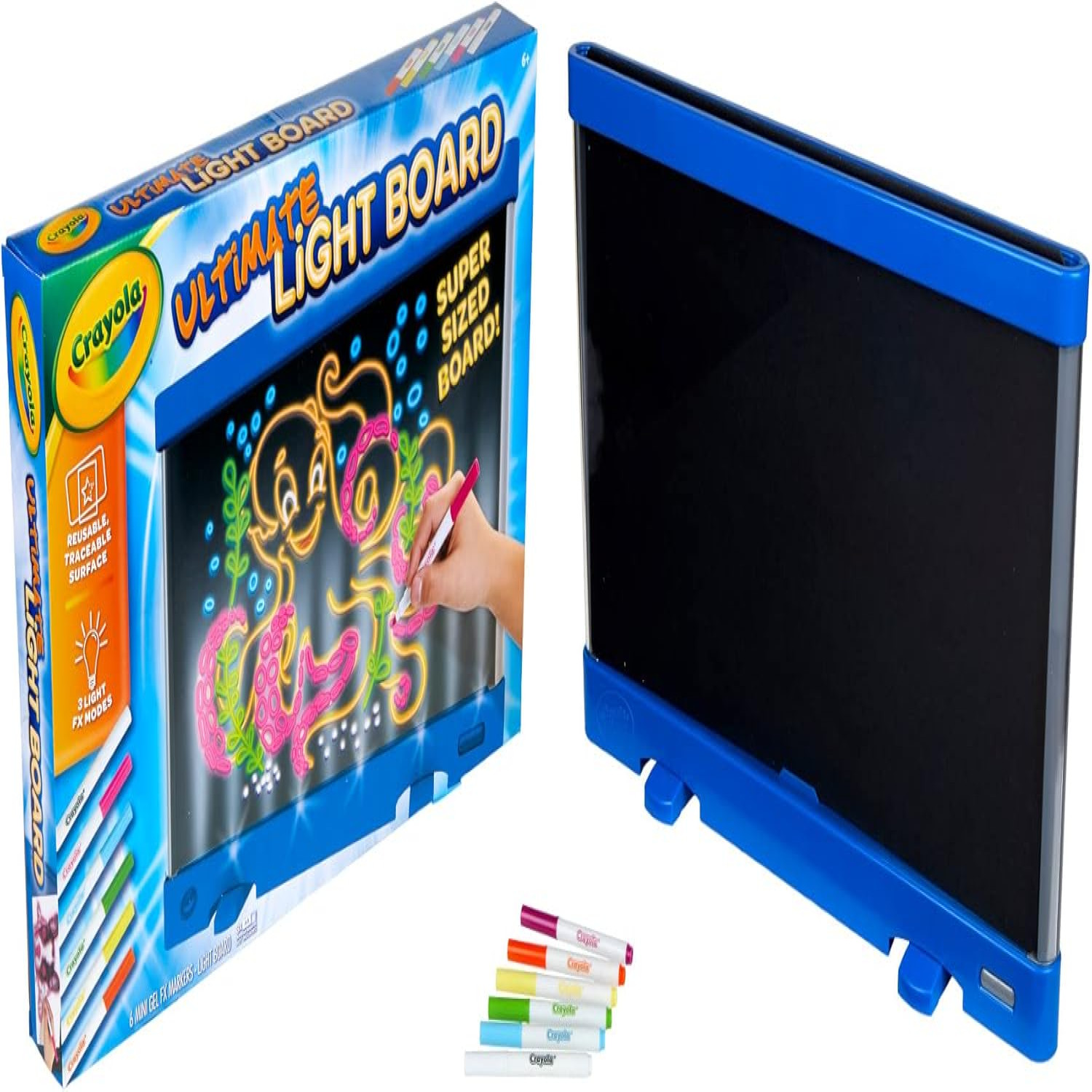تخته نوری جادویی کودکان با قاب رنگی Crayola