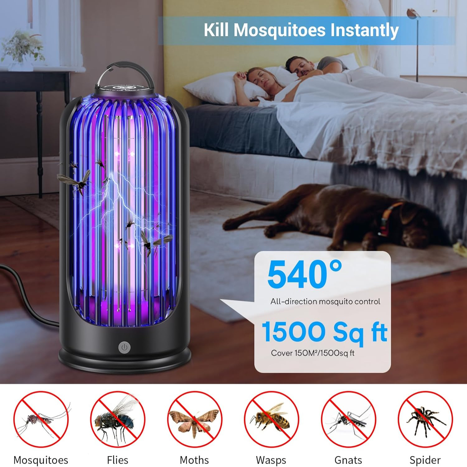 دفع کننده حشرات کمپینگ و سفر شارژی با نور uv استرالیایی
