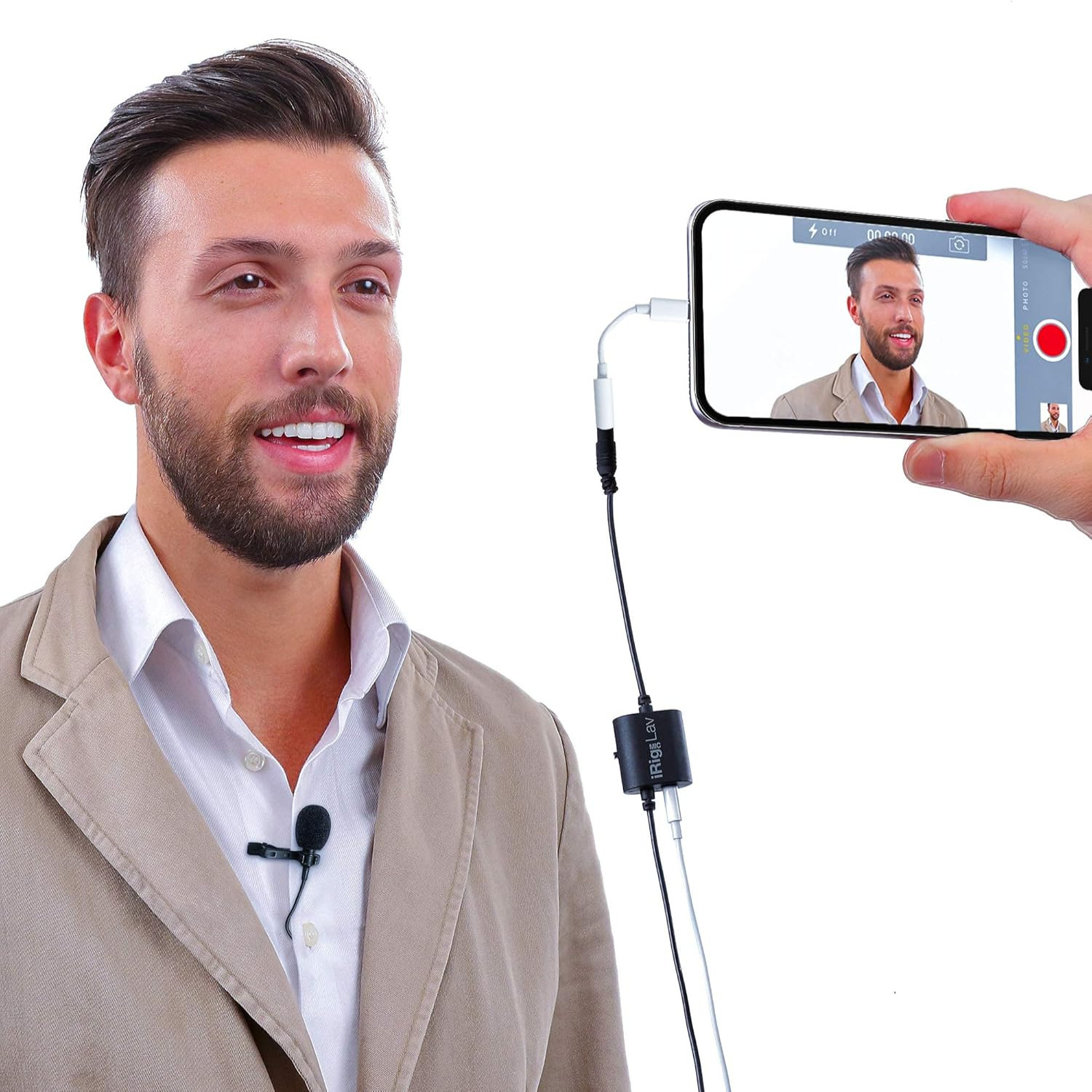 میکروفون خبرنگاری خازنی سازگار با اندروید و ios برند اصل ایتالیا
