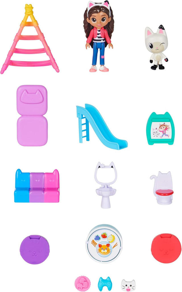 خانه عروسکی گابی - Gabby با قطعات مبلمان و افکت صدا