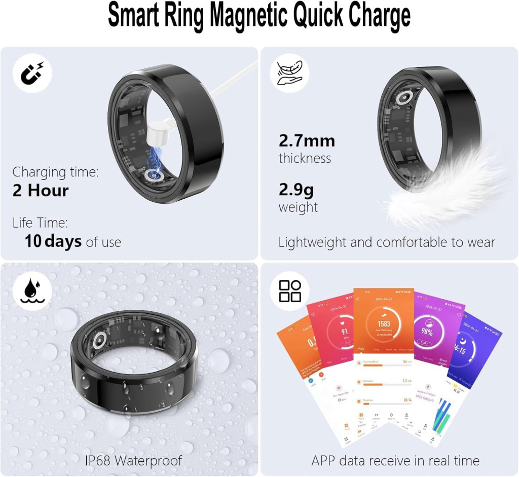 حلقه هوشمند Smart Ring مانیتورینگ سلامتی - یونیسکس