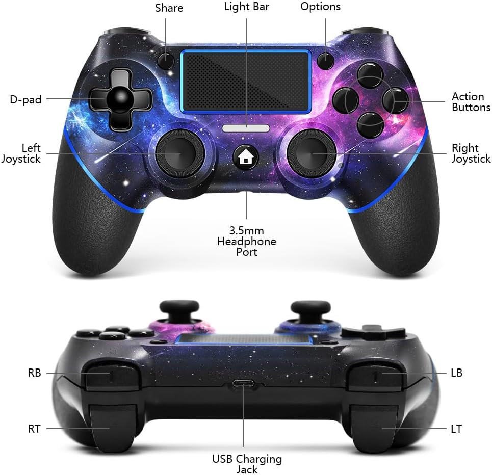 کنترلر بی سیم AceGamer برای PS4 سازگار با PS4/Pro/Slim/PC