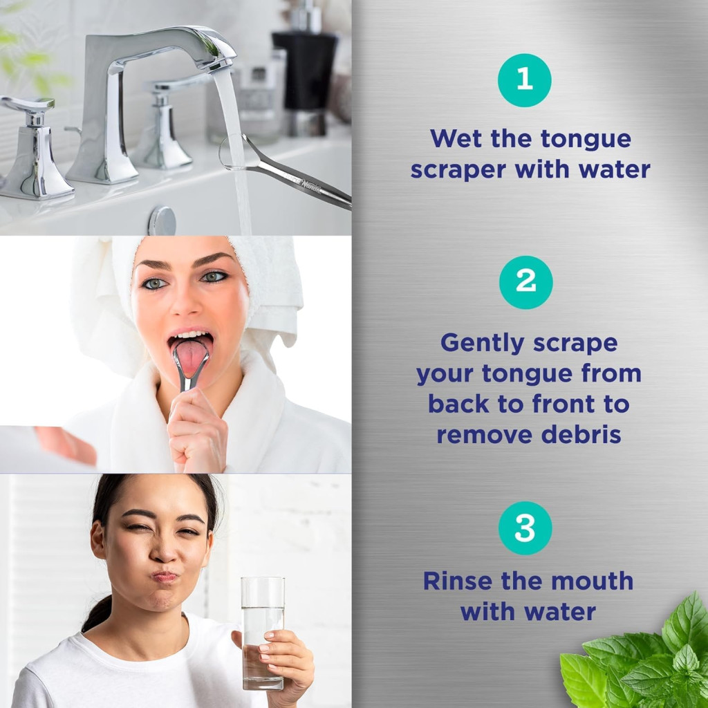 تمیزکننده زبان گورونادا بسته 2 عددی استیل ضد زنگ