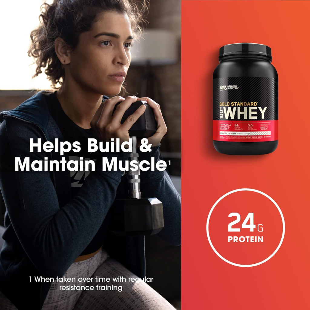 پودر پروتئین وی گلد استاندارد 100% از برند Optimum Nutrition