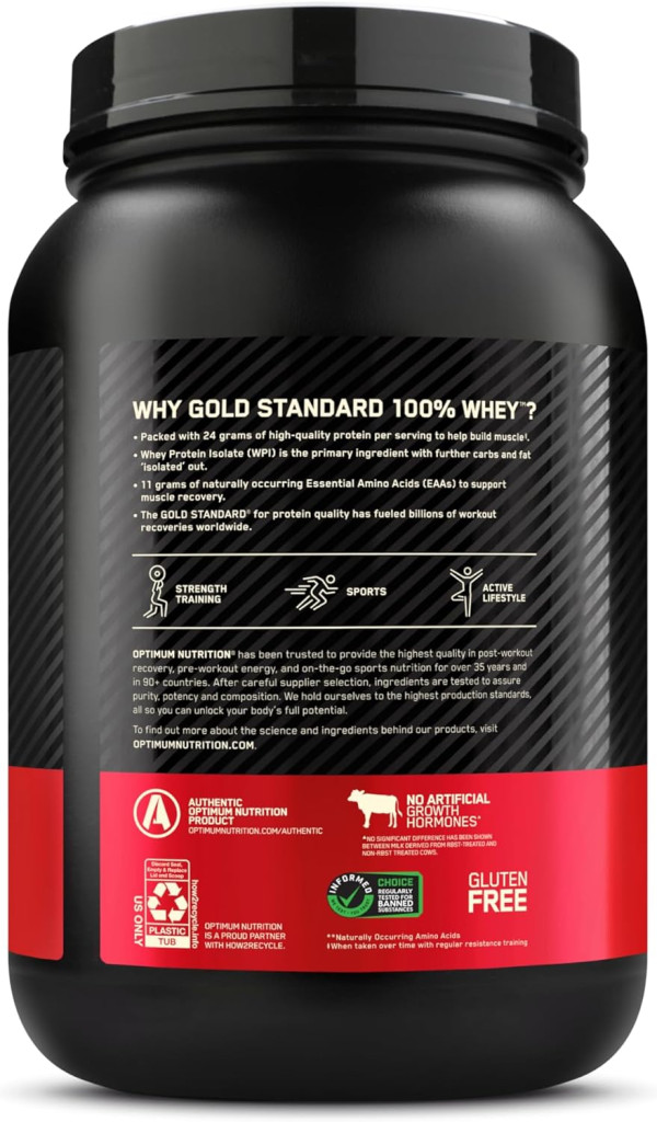 پودر پروتئین وی گلد استاندارد 100% از برند Optimum Nutrition