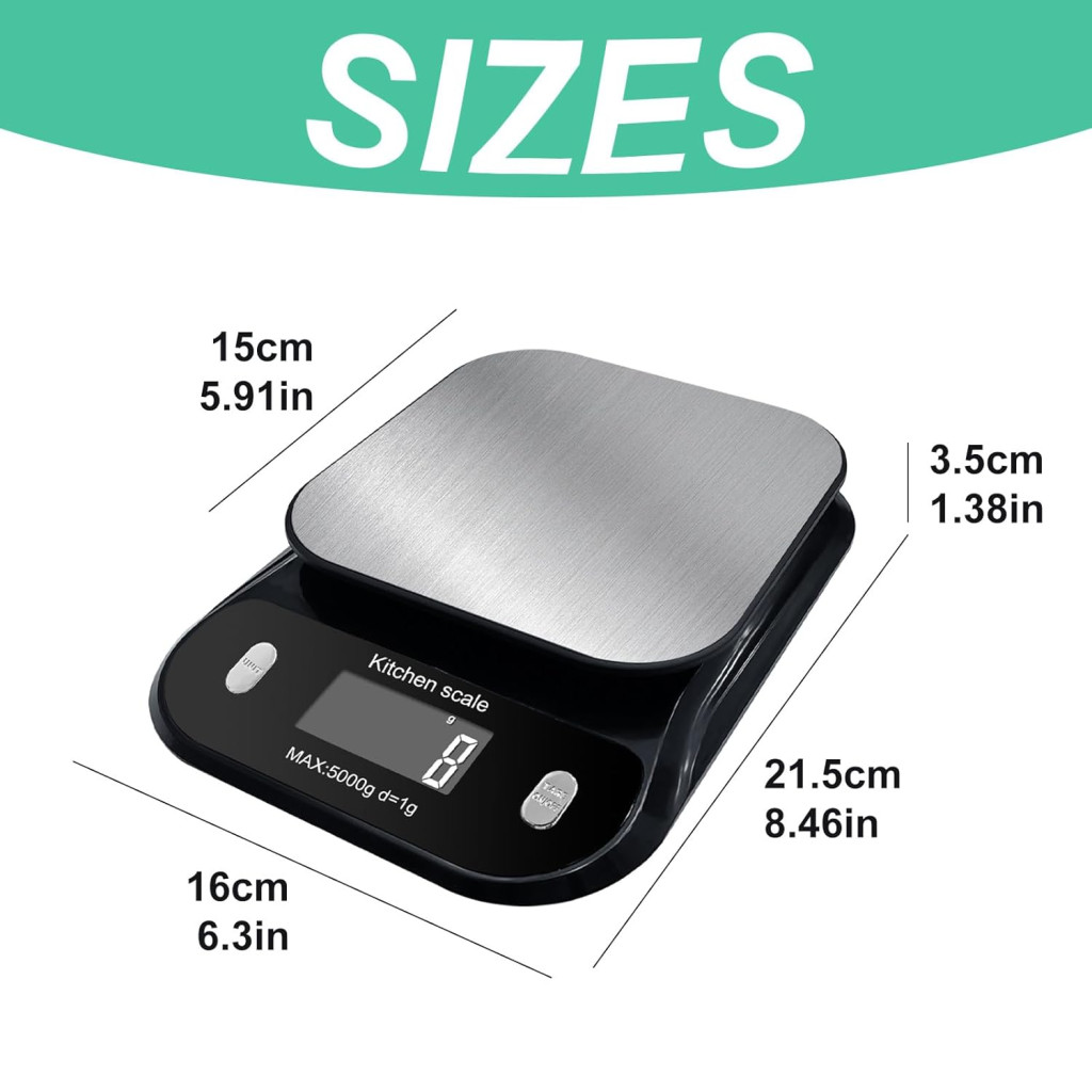 ترازوی سخنگو آشپزخانه MAUJOY صفحه بزرگ مناسب نابینایان و سالمندان