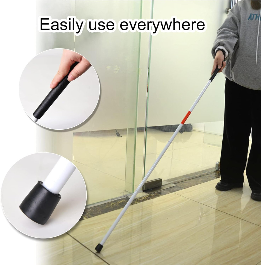 عصا سفید تاشو Baitaihem بازتابندگی در شب و شفت بامبو مخصوص نابینایان