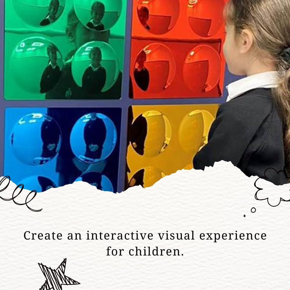 ست 4 عددی آینه محدب دیواری حسی پلیلرن مناسب برای اوتیسم و ADHD