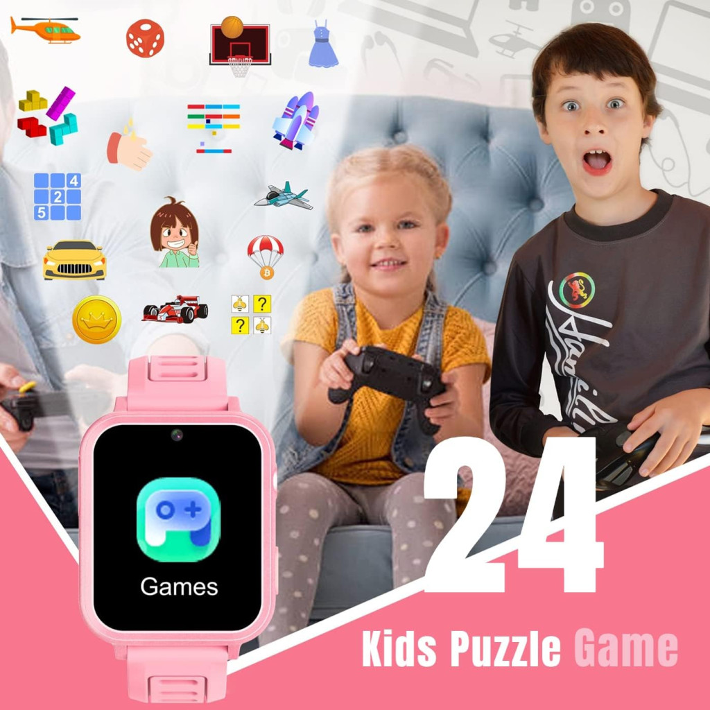 ساعتی هوشمند کودکان Tixpc با دوربین و گام‌شمار — هدیه مناسب دختران 6 تا 12 سال