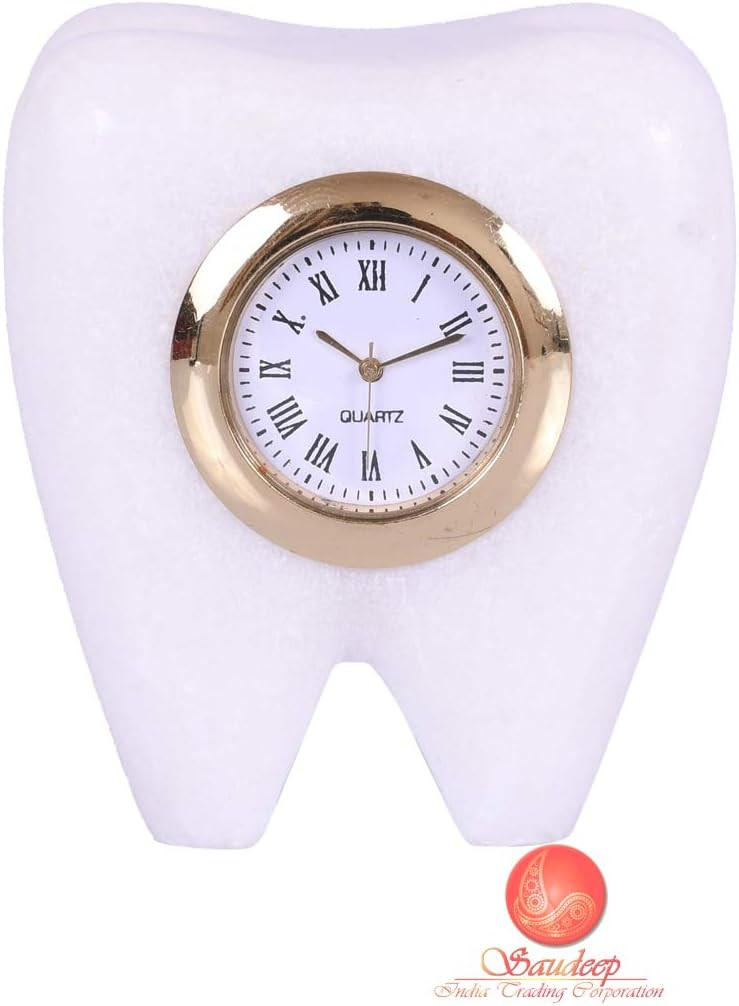 ساعت رومیزی دندان‌ شکل SAUDEEP — دکور مطب دندان‌پزشک