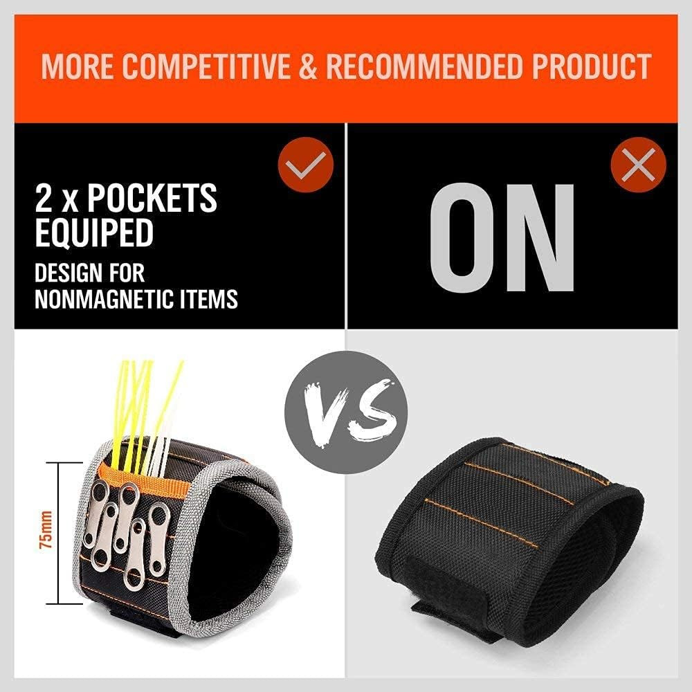 دستبند مغناطیسی HORUSDY — نگهدارنده پیچ و ابزار کوچک حین کار