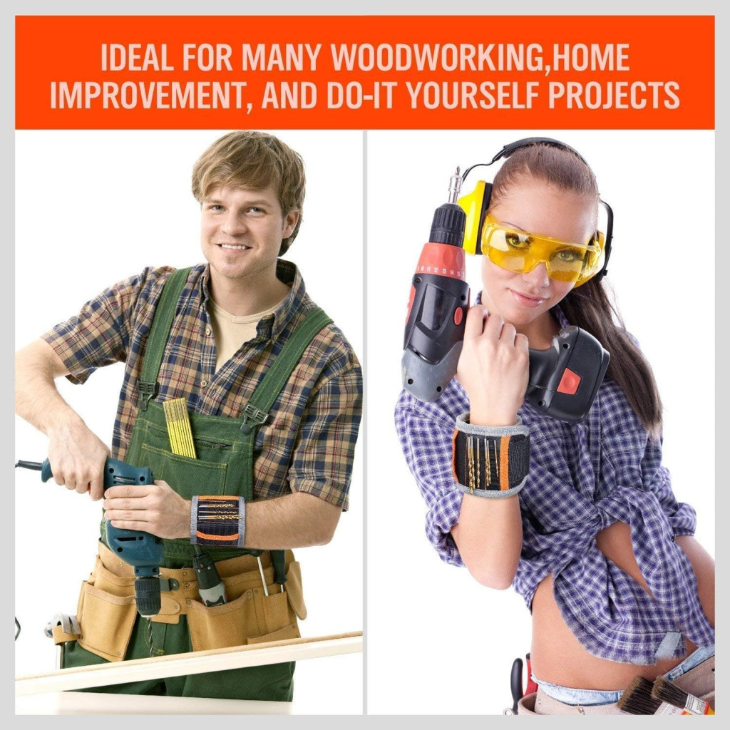 دستبند مغناطیسی HORUSDY — نگهدارنده پیچ و ابزار کوچک حین کار