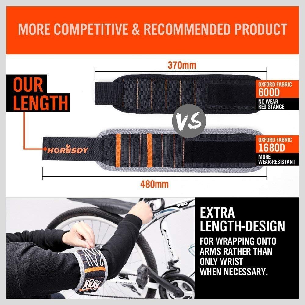 دستبند مغناطیسی HORUSDY — نگهدارنده پیچ و ابزار کوچک حین کار