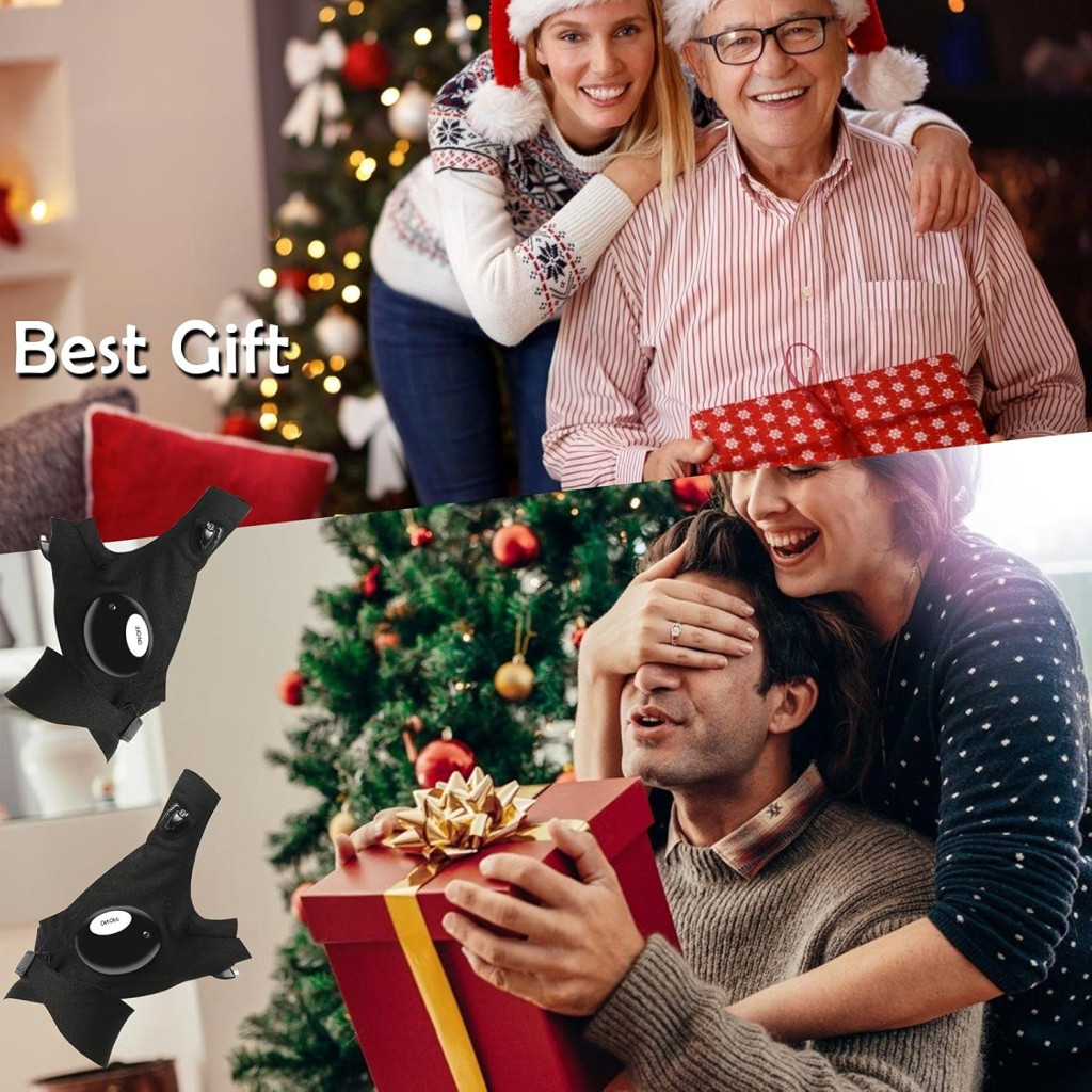 دستکش چراغدار MOIPEJO — نور همراه دست برای تعمیر و کمپ